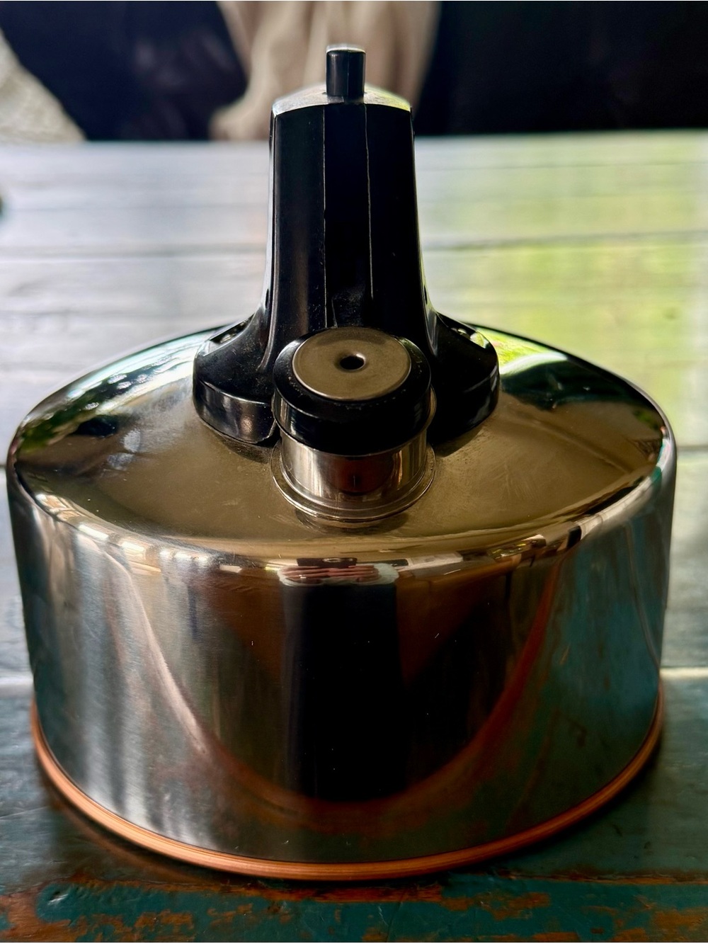 Vintage Revere Ware Teapot Kettle Copper Bottom Paul Revere Whistling CU04 - Picture 2 of 4